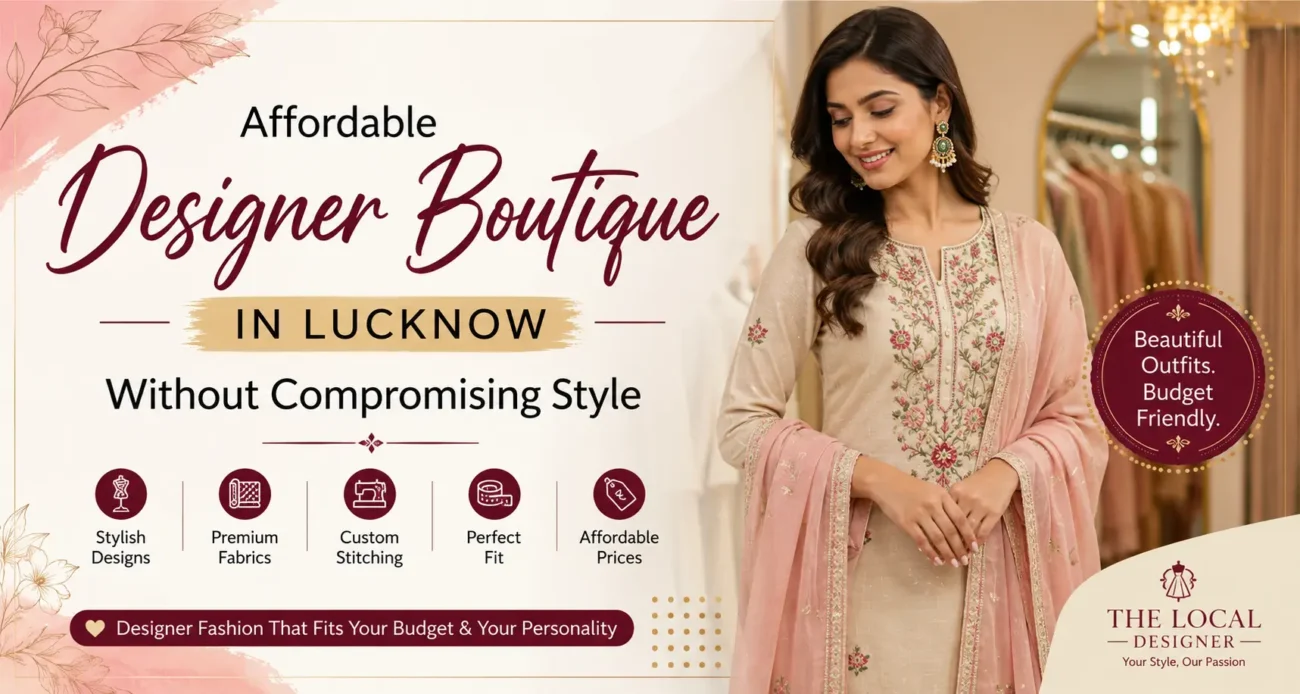 The Local Designer boutique in Lucknow showcasing affordable designer dresses, custom tailoring, and premium women's fashion