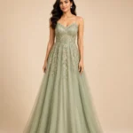 Celeste Embroidered Evening Gown